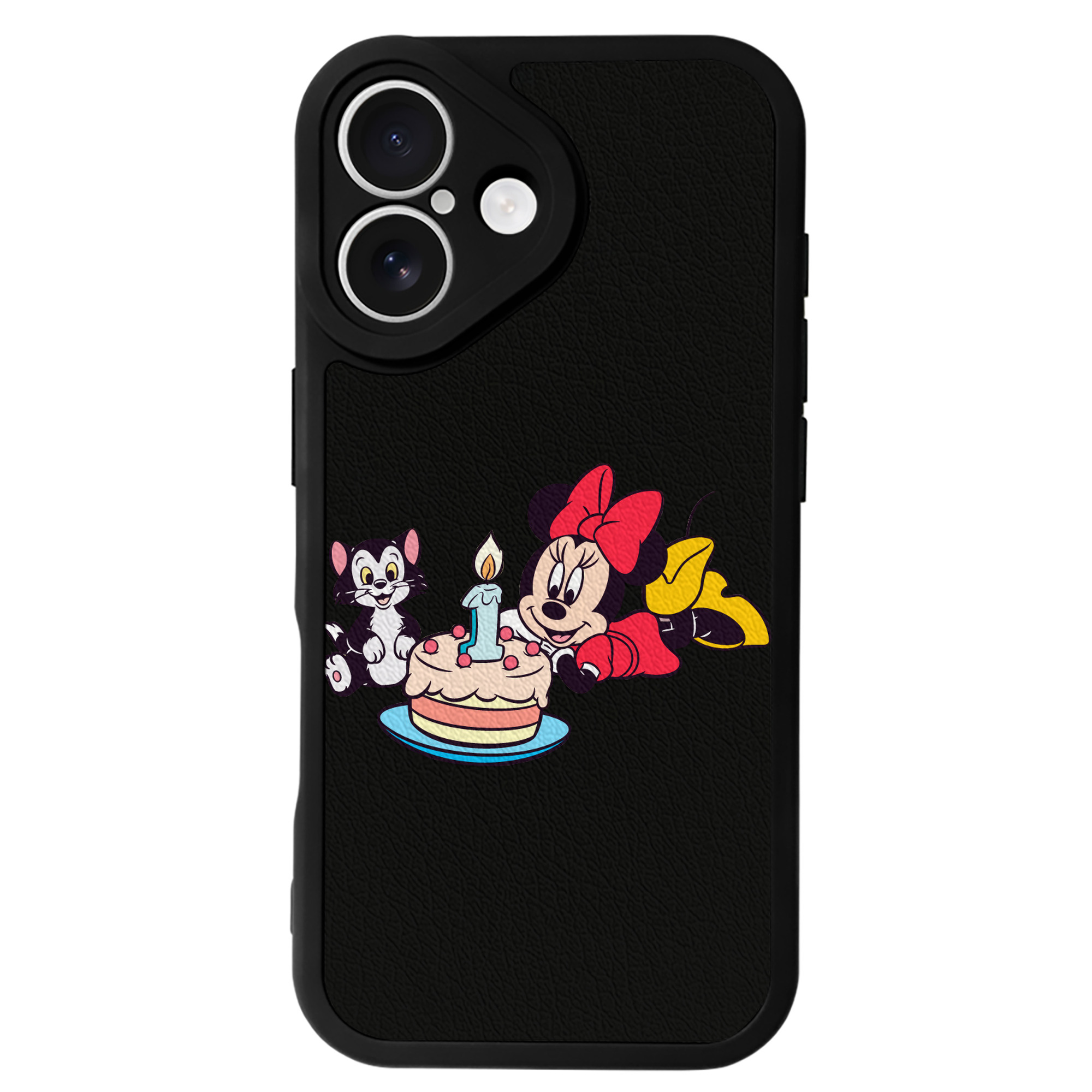 （画像用） ミッキーマウス Mickey Mouse 【iPhone 16シリーズ対応】シリコンスマホケース（レザー調） 材質：シリコン